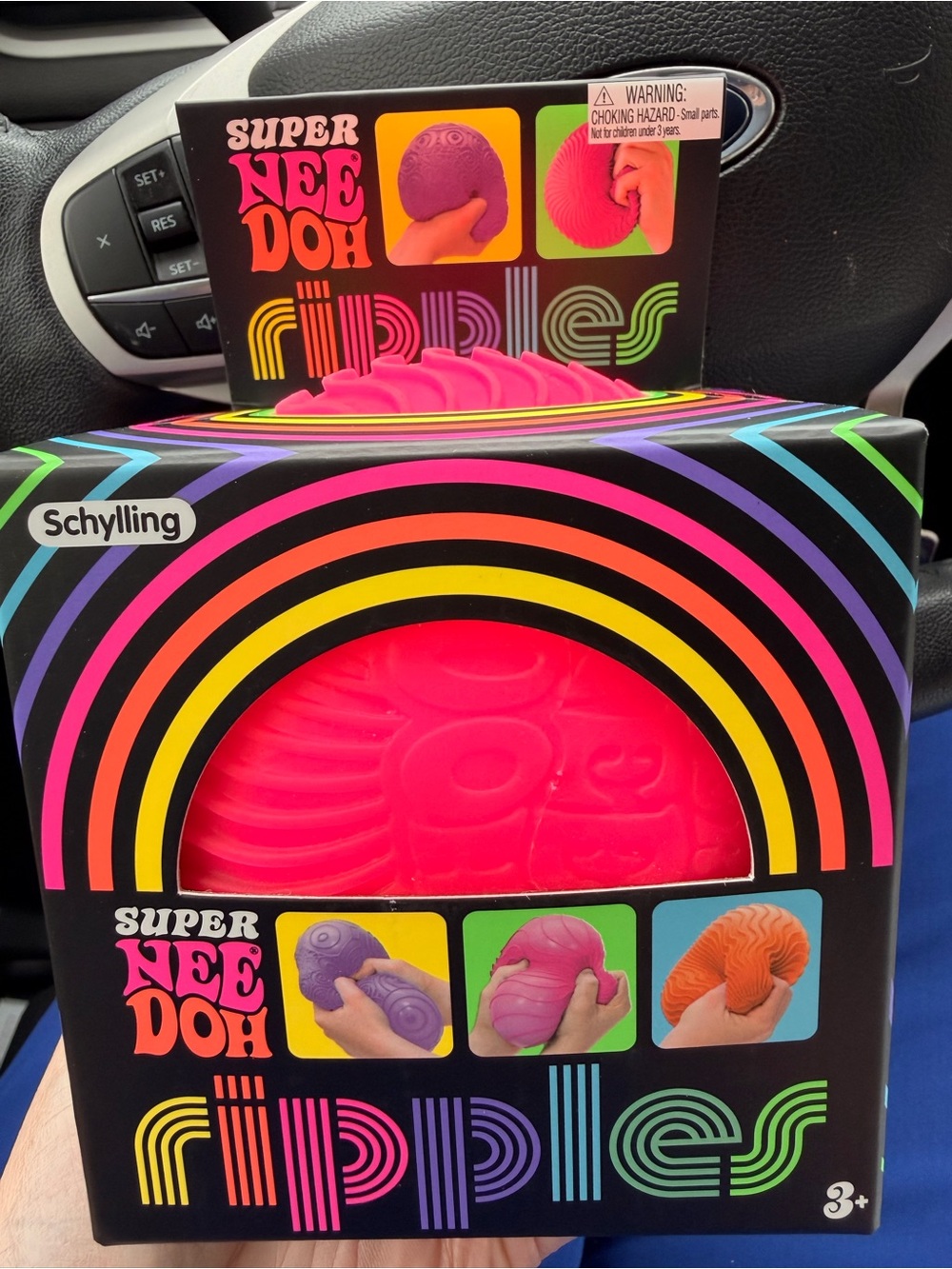 Super NeeDoh Ripples Sensory Ball - Bright Pink